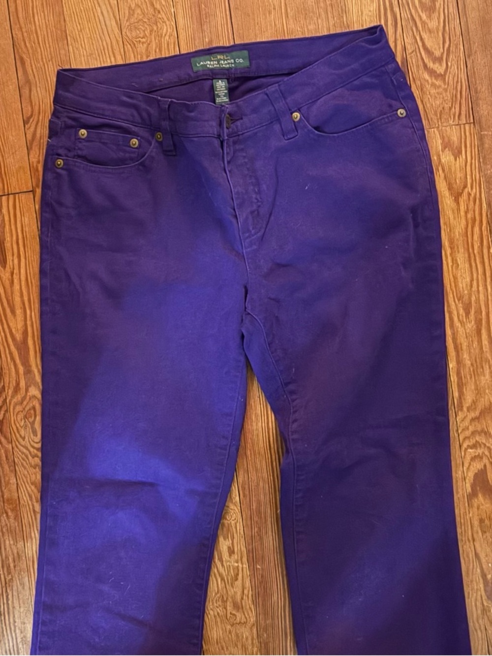 Ralph Lauren Purple Straight-Leg Pants - Picture 2 of 5